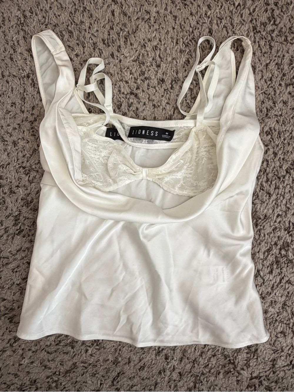 Lioness white lace bralette top